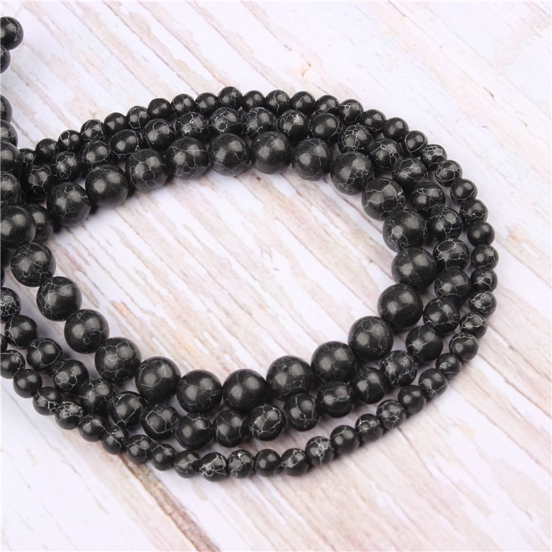 Wholesale Black Turquoise Natural Stone Beads Round Beads Loose Beads For Making Diy Bracelet Necklace 4/6/8/10/12MM
Wholesale Black Turquoise Natural Stone Beads Round Beads Loose Beads For Making Diy Bracelet Necklace 4/6/8/10/12MM