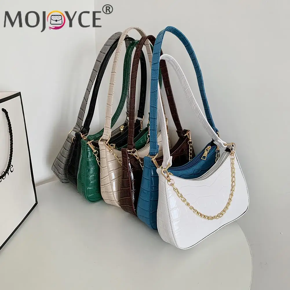 Women Alligator Pattern Shoulder Bag Ladies Pure Color Chain Hobos Girls Brief Flap Women's Casual Messenger Bags
Women Alligator Pattern Shoulder Bag Ladies Pure Color Chain Hobos Girls Brief Flap Women's Casual Messenger Bags