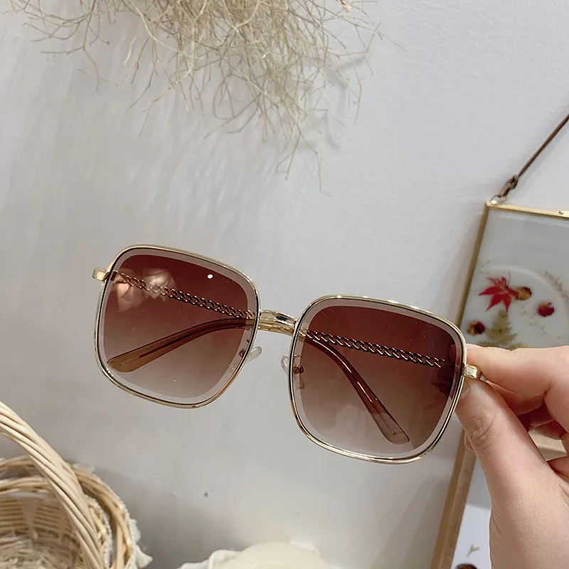 CHAIAI 2019 Metal Square Mirror Sunglasses Women Ocean Lens Classic Shopping Glasses Brand Designer Oculos De Sol Feminino | Аксессуары