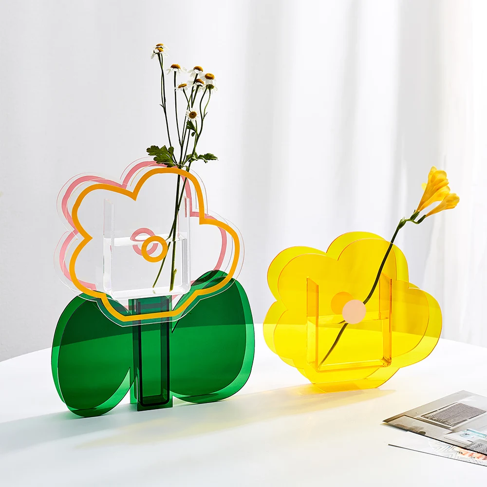 Nordic Acrylic Geometric Vase Home Decoration Colorful Vase Acrylic Transparent Home Table Flower Vase Plant Modern Wedding Vase
Nordic Acrylic Geometric Vase Home Decoration Colorful Vase Acrylic Transparent Home Table Flower Vase Plant Modern Wedding Vase