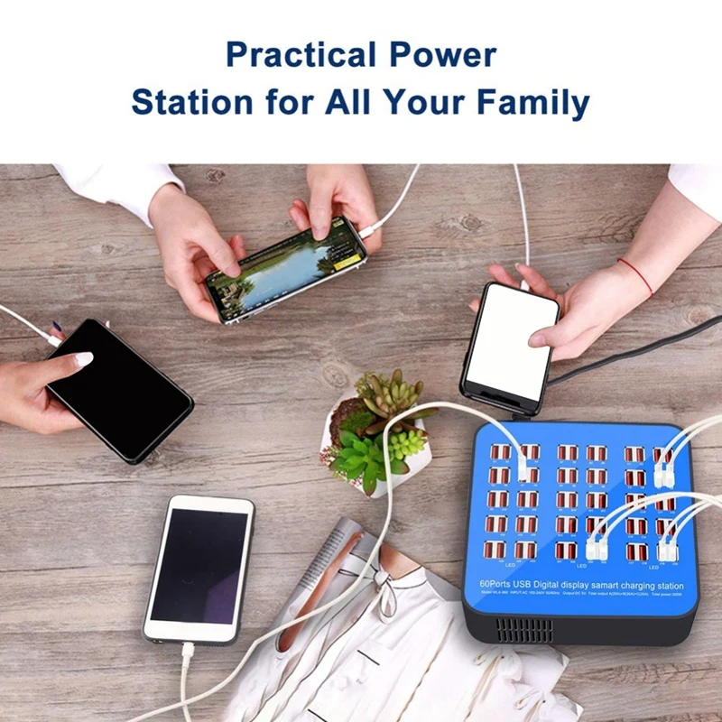 Smart 60 Ports USB Hub Charging Station Power Outlet Multi Port Speed Wall Charger Dock Charger Adapter Eu Plug
Smart 60 Ports USB Hub Charging Station Power Outlet Multi Port Speed Wall Charger Dock Charger Adapter Eu Plug