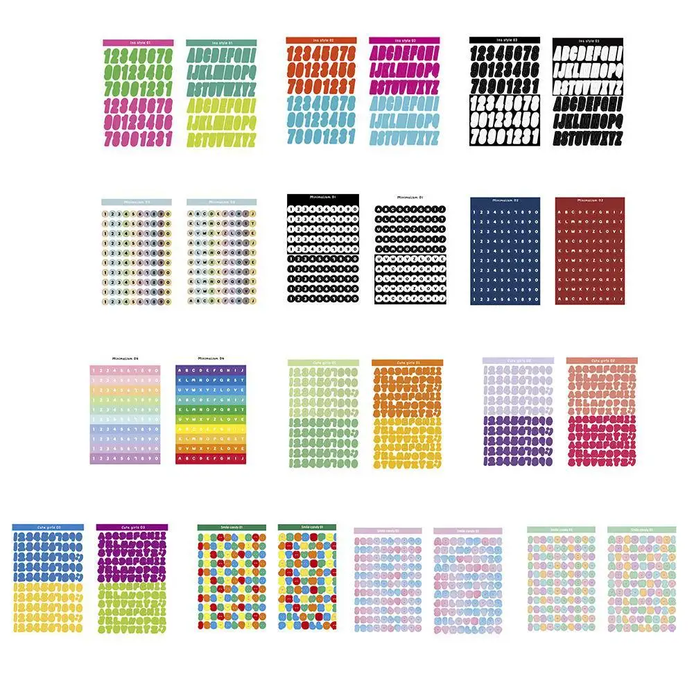 2 Sheets/pack Colorful Alphabet Numbers Letter Stickers Scrapbooking Planner Self DIY Journal Decorations Notebook Adhesive N6S3
2 Sheets/pack Colorful Alphabet Numbers Letter Stickers Scrapbooking Planner Self DIY Journal Decorations Notebook Adhesive N6S3
