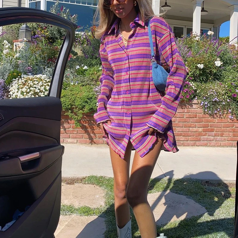LUOYIYANG Long Sleeve Casual Single-breasted Striped Shirt Dress Women's Spring Autumn Fashion Sexy Dresses for Women Clothing
LUOYIYANG Long Sleeve Casual Single-breasted Striped Shirt Dress Women's Spring Autumn Fashion Sexy Dresses for Women Clothing
