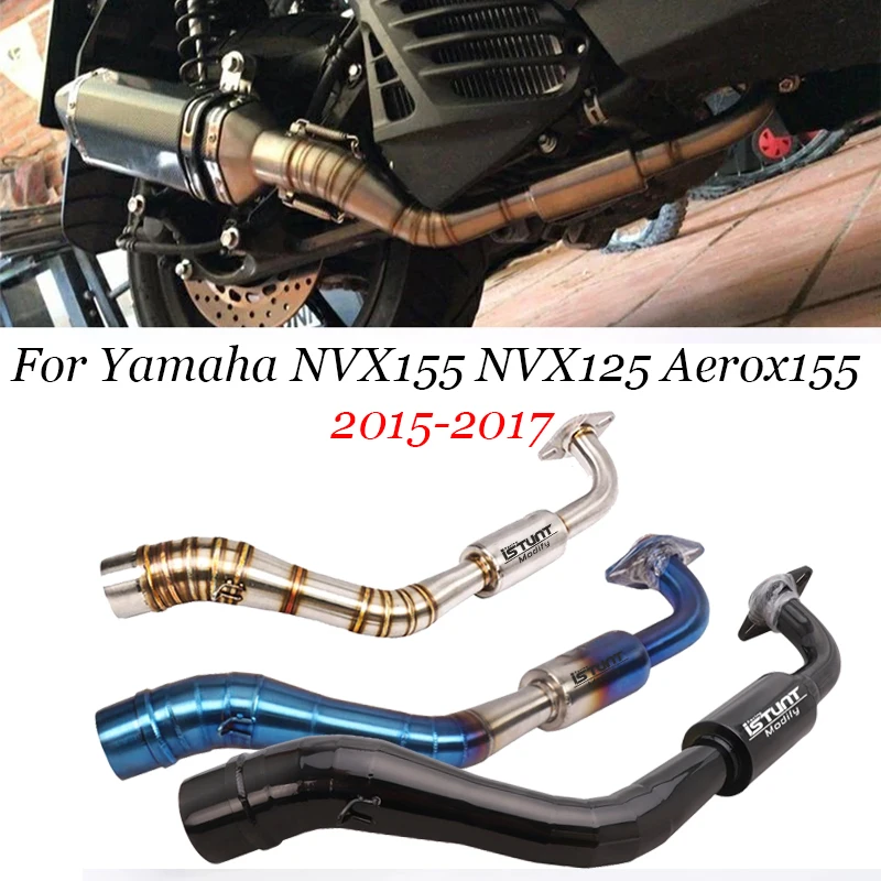 Выхлопная труба для мотоцикла Yamaha NVX125 NVX155 NVX 155 125 Aerox155 2015-2017, передняя средняя труба без шнура, полная система с катализатором
Выхлопная труба для мотоцикла Yamaha NVX125 NVX155 NVX 155 125 Aerox155 2015-2017, передняя средняя труба без шнура, полная система с катализатором