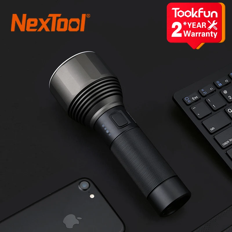 

New Xiaomi Nextool Glare Flashlight Zoomable Torch Night Camping Equipment Tourism Night Hiking Gear Multitool Powerful Battery