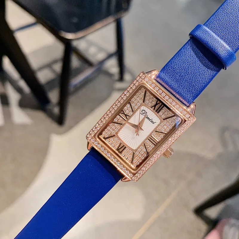 Anti-fade Rose Gold Case Square Women Dress Watches Candy Colors Real Leather Watch Full Crystals Roman Number Wristwatch Quartz
Anti-fade Rose Gold Case Square Women Dress Watches Candy Colors Real Leather Watch Full Crystals Roman Number Wristwatch Quartz