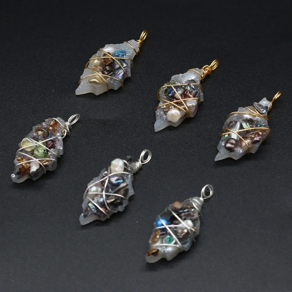 Pendant Natural Semi-precious Stone Winding Silver Wire Irregular Horse Eye Pearl Random Color Pendant For Make Necklace Jewelry
Pendant Natural Semi-precious Stone Winding Silver Wire Irregular Horse Eye Pearl Random Color Pendant For Make Necklace Jewelry