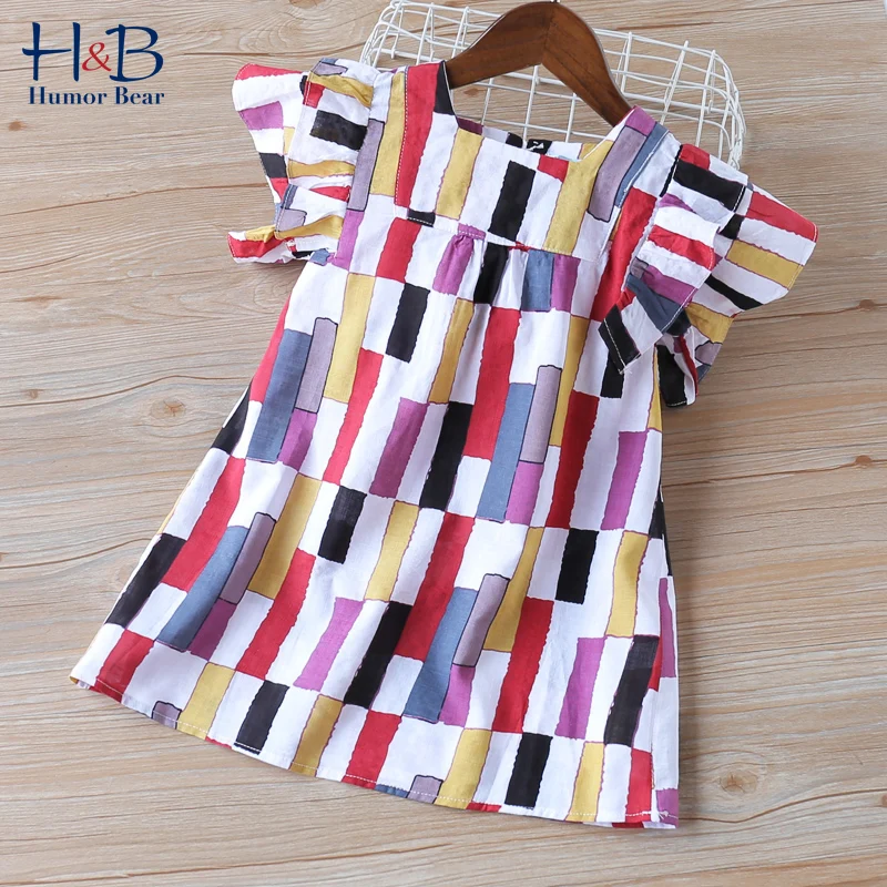 Humor Bear Girls Dress Summer New Flying-Sleeve New Plaid Printed Sleeveless Princess Dress Cute Kids Clothing
Humor Bear Girls Dress Summer New Flying-Sleeve New Plaid Printed Sleeveless Princess Dress Cute Kids Clothing