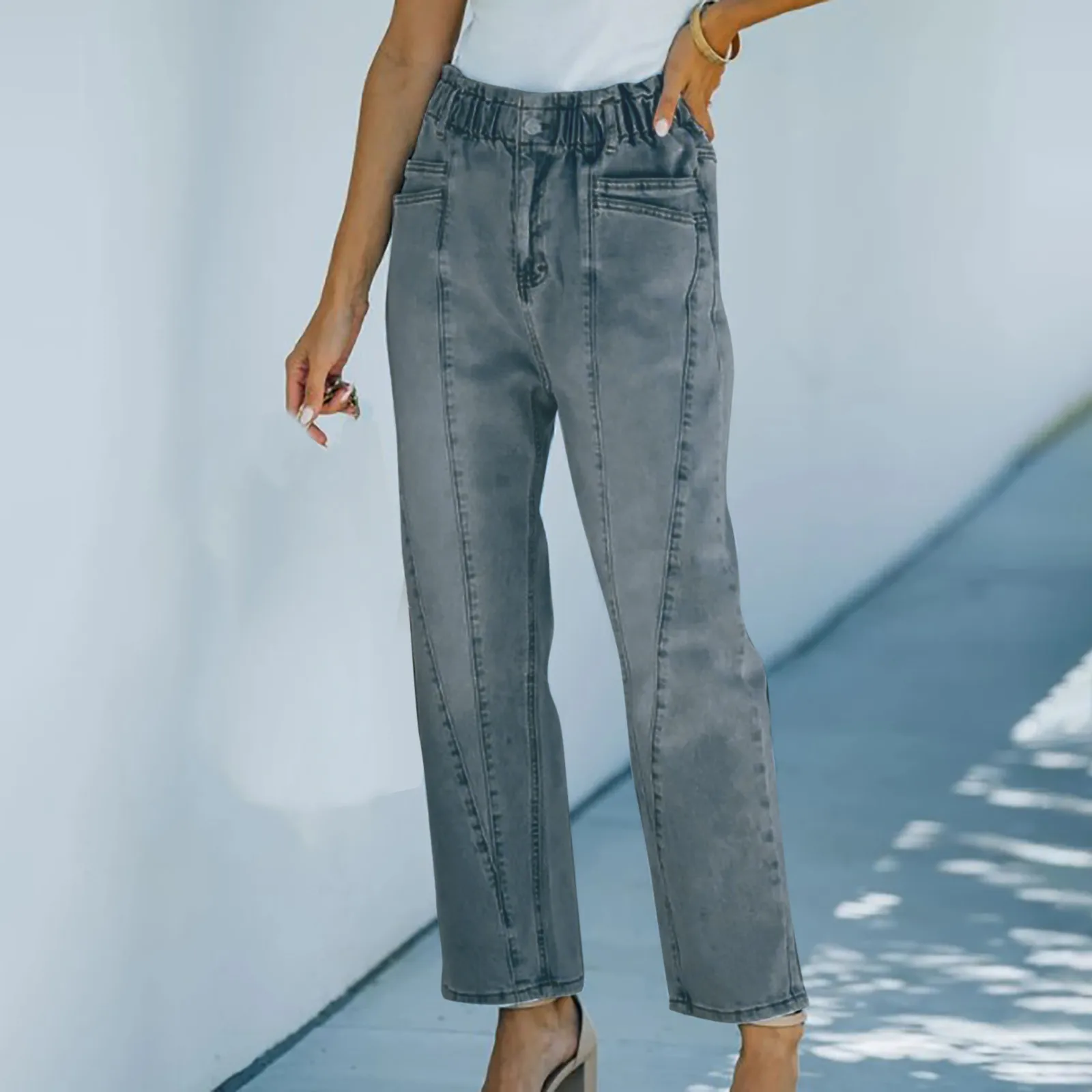 Four Seasons Can Wear Trousers Washed Denim Trousers Women's Solid Color Washed Denim Trousers Casual Jeans Pants With Pockets
Four Seasons Can Wear Trousers Washed Denim Trousers Women's Solid Color Washed Denim Trousers Casual Jeans Pants With Pockets