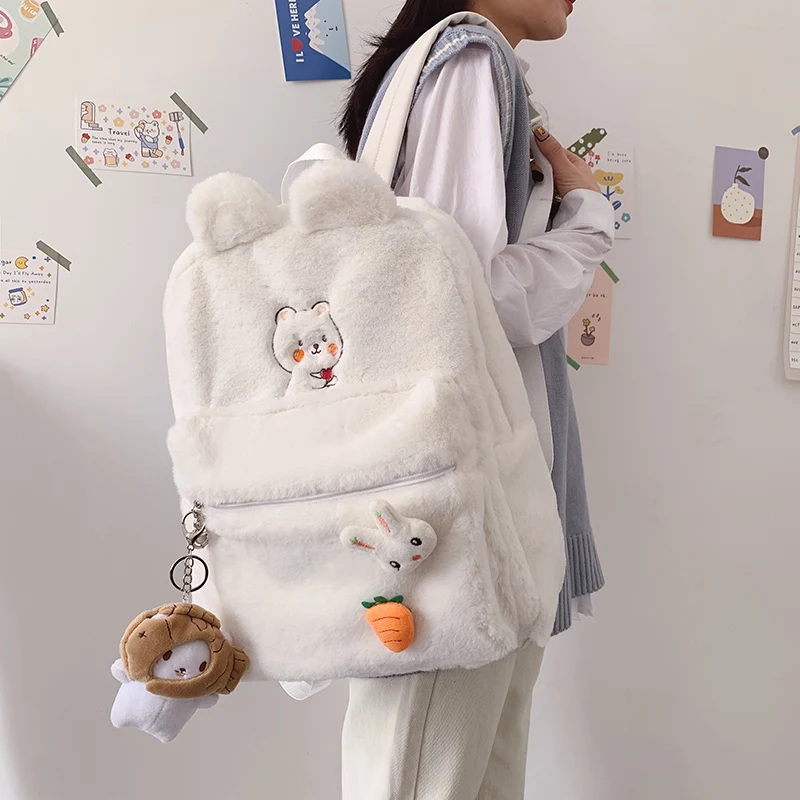 Female College Student Schoolbag for Teenage Girls Simple Plush Purse New Cartoon Plush Ins Backpack Women Cute School Backpacks
Female College Student Schoolbag for Teenage Girls Simple Plush Purse New Cartoon Plush Ins Backpack Women Cute School Backpacks