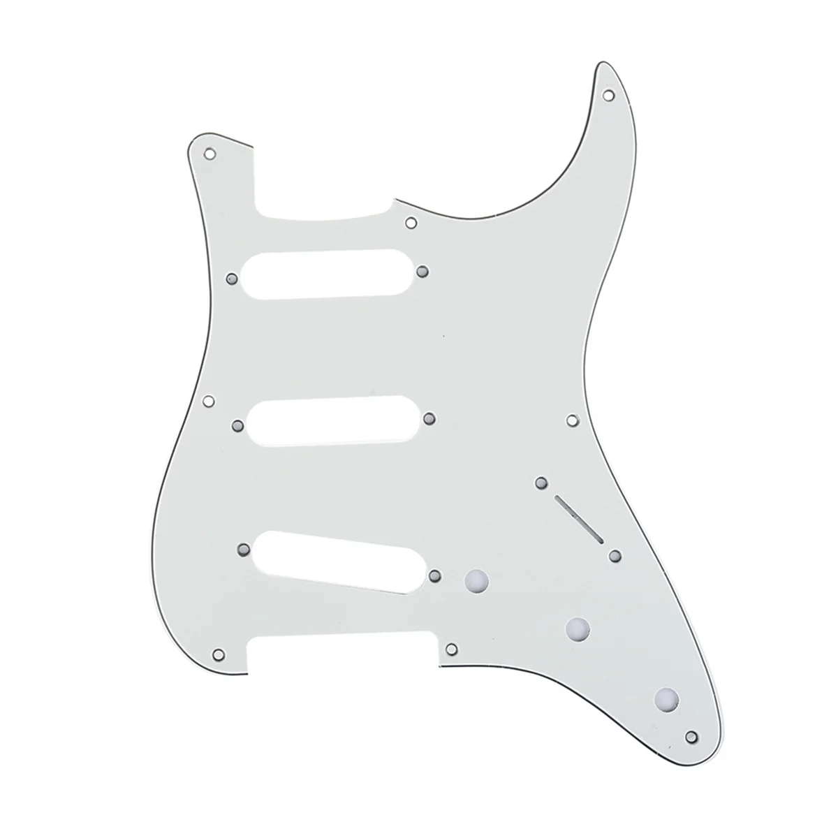 

Musiclily Pro 8-Hole 50s 57 Vintage Style Strat SSS Guitar Pickguard for American Stratocaster, 3Ply Parchment