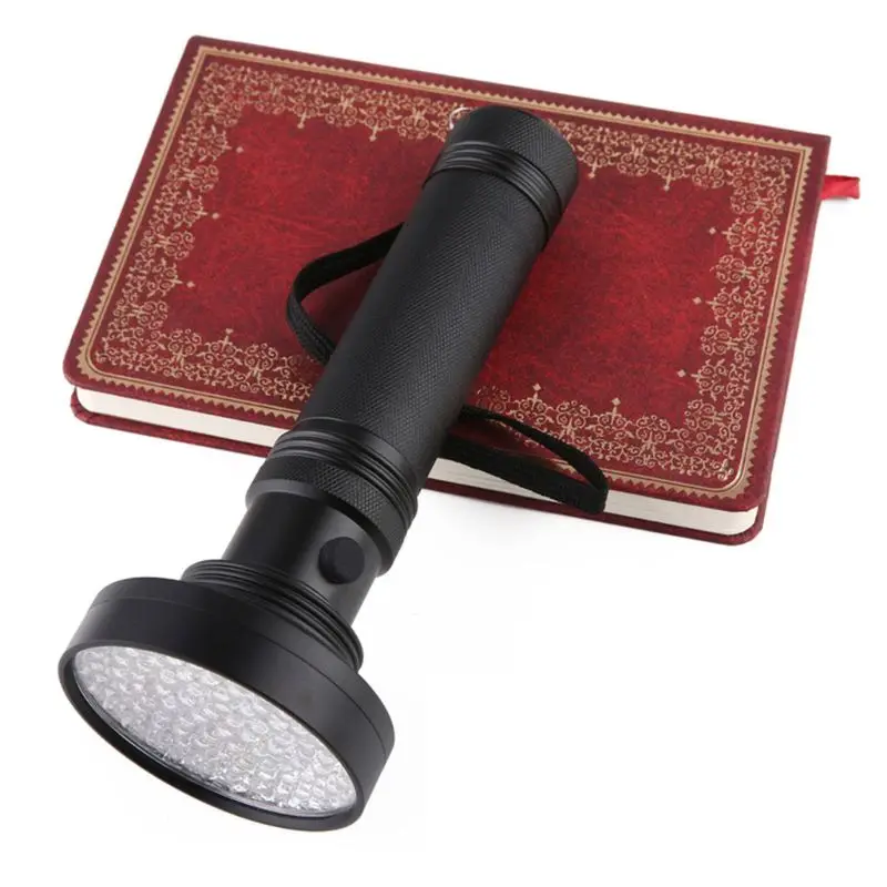 2021 New 100LED UV Flashlight Money Banknote Detector Hunter Finder Ultra Violet Blacklight Torch Light Lamp 
2021 New 100LED UV Flashlight Money Banknote Detector Hunter Finder Ultra Violet Blacklight Torch Light Lamp