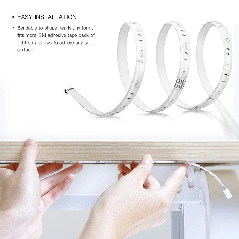 Yeelight RGB Light Strip 1S Smart Light Band Smart Life 1M Scalable To 10M For Office Home PC Work With Alexa Google Assistant
Yeelight RGB Light Strip 1S Smart Light Band Smart Life 1M Scalable To 10M For Office Home PC Work With Alexa Google Assistant