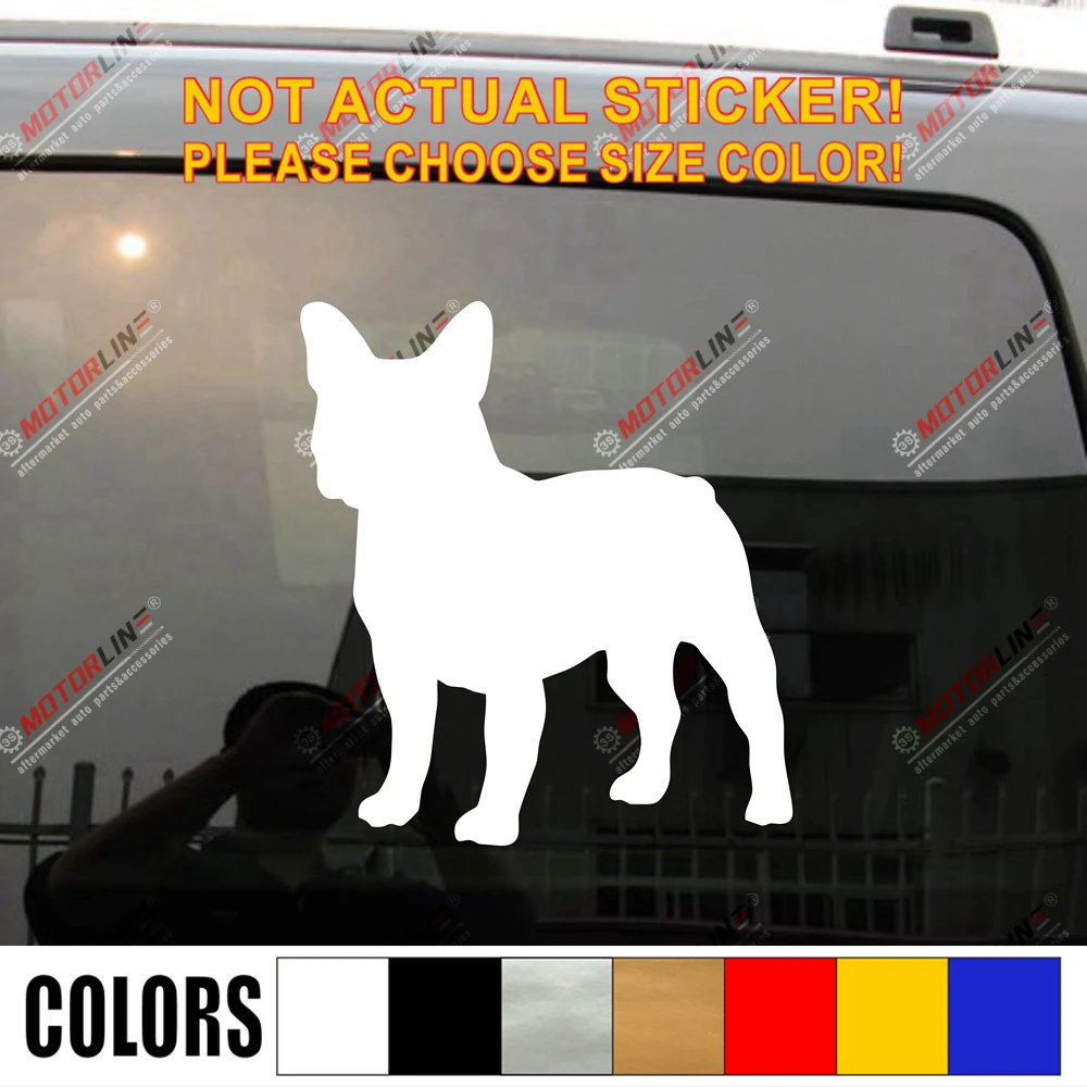 

Французский бульдог Собака Frenchie автомобиль грузовик Наклейка виниловая высечка без фона выбрать цвет размер