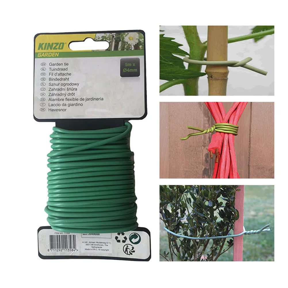 10m/Roll Garden Plant Tie Wire Reusable Greenhouse Flower Cable Twist Ties Multi-purpose Lined Metal Wire Plant Support Care
10m/Roll Garden Plant Tie Wire Reusable Greenhouse Flower Cable Twist Ties Multi-purpose Lined Metal Wire Plant Support Care