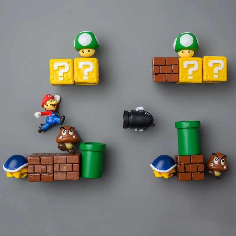 Оригинальные 3D магниты на холодильник Super Mario для детей милые и забавные
