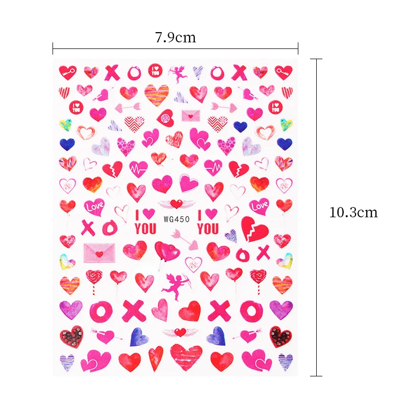 1 sheet 3D Nail Stickers Colorful Valentines Heart Love Letter Adhesive Nail Decals Lips Nail Foils Manicures Decoration Tips
1 sheet 3D Nail Stickers Colorful Valentines Heart Love Letter Adhesive Nail Decals Lips Nail Foils Manicures Decoration Tips