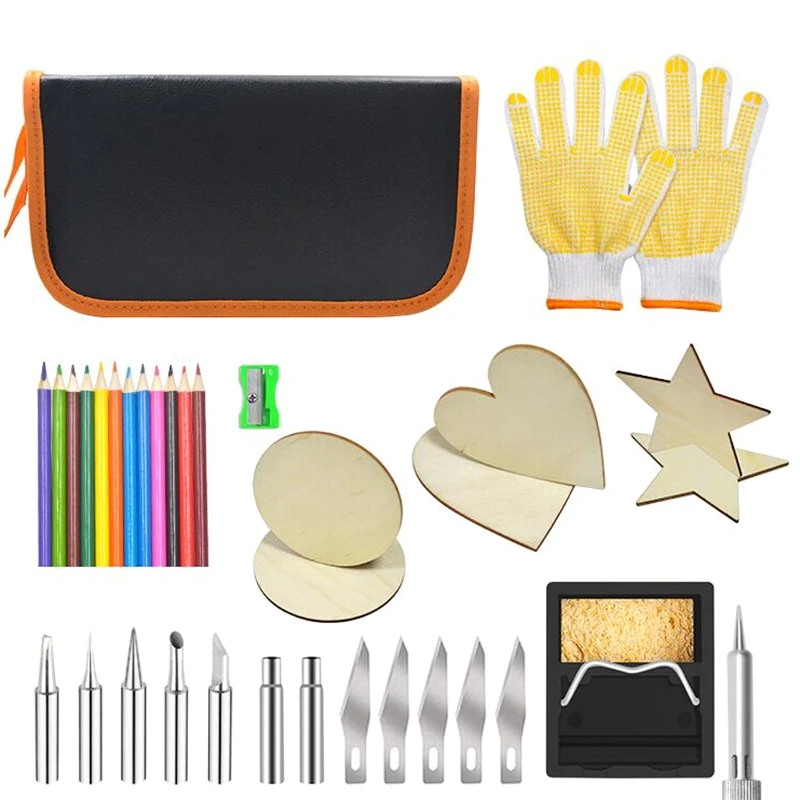 EU Plug,60W Digital Display Internal Heat Adjustable Electric Soldering Iron Set 79 Piece Set Pyrography Set
EU Plug,60W Digital Display Internal Heat Adjustable Electric Soldering Iron Set 79 Piece Set Pyrography Set
