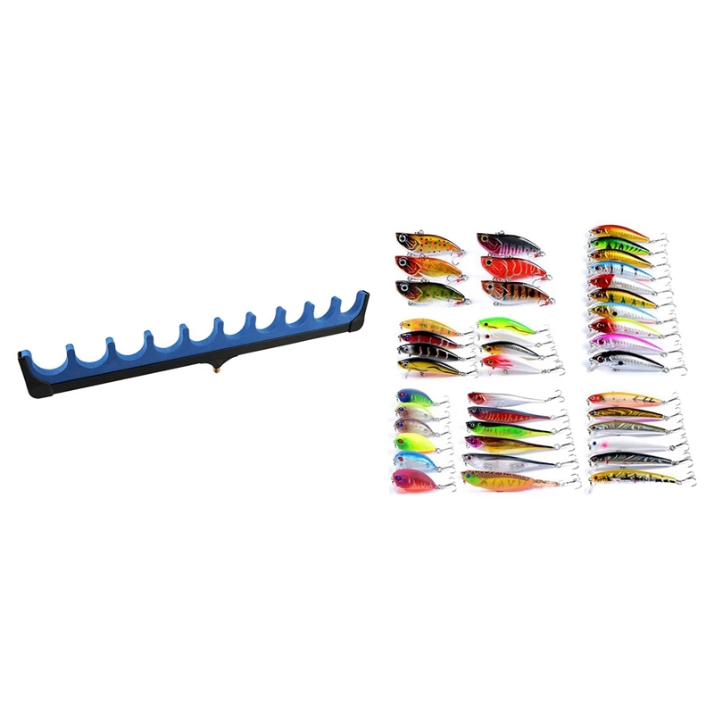 1x Fishing 8 Rod Holder Pod Stand Holder 50cm & 42Pcs Mixed Fishing Lure Bait Set Wobbler Crankbaits Swimbait
1x Fishing 8 Rod Holder Pod Stand Holder 50cm & 42Pcs Mixed Fishing Lure Bait Set Wobbler Crankbaits Swimbait