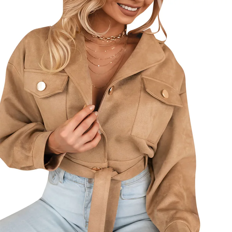 jacket New autumn winter 2020 Brown pocket waist women's solid color slim fit tie up street trend coat
jacket New autumn winter 2020 Brown pocket waist women's solid color slim fit tie up street trend coat