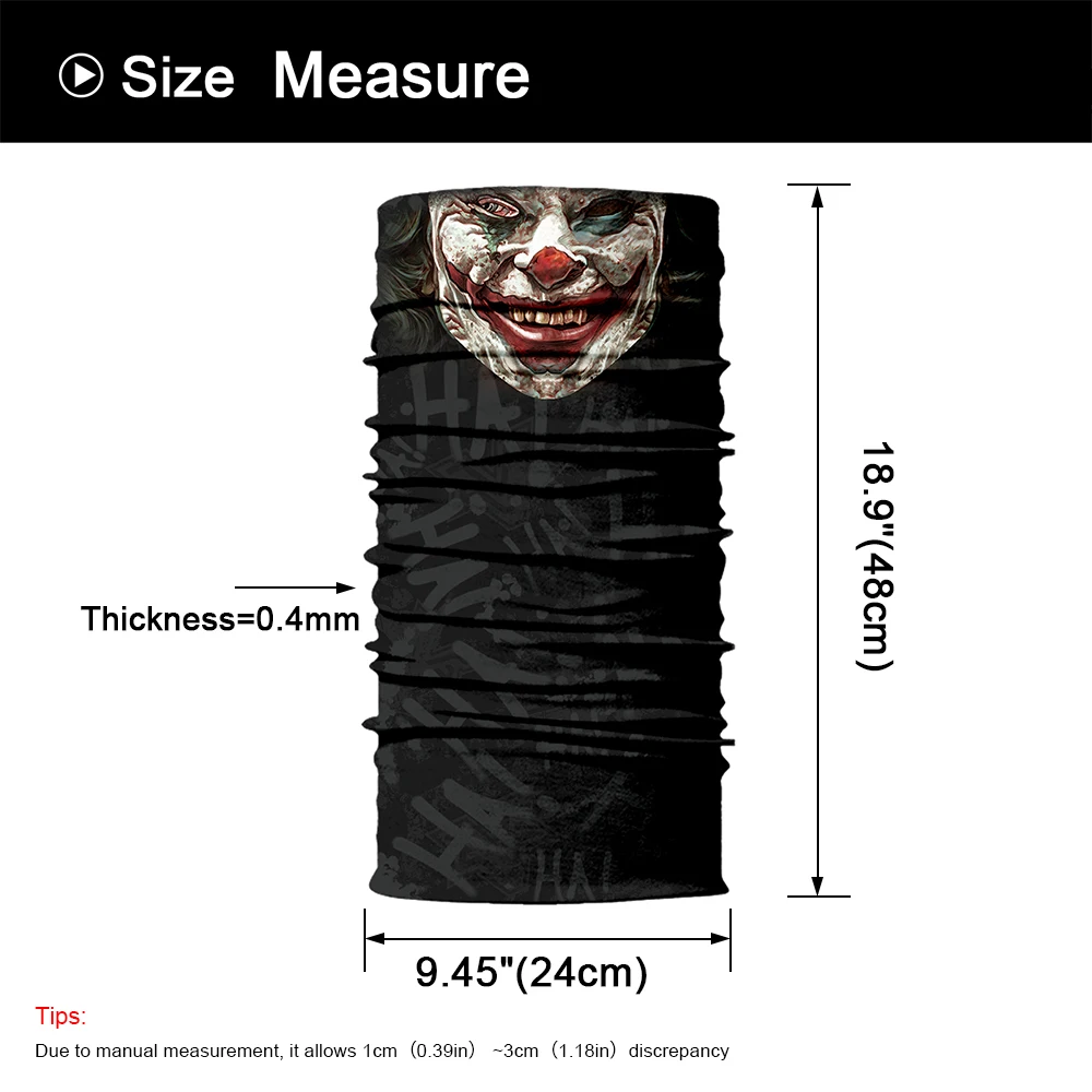 Men Women 3D Seamless Bandana Magic Balaclava Tube Neck Gaiter Half Face Cover Skull Printed Ring Scarf Bicycle Running Headband
Men Women 3D Seamless Bandana Magic Balaclava Tube Neck Gaiter Half Face Cover Skull Printed Ring Scarf Bicycle Running Headband