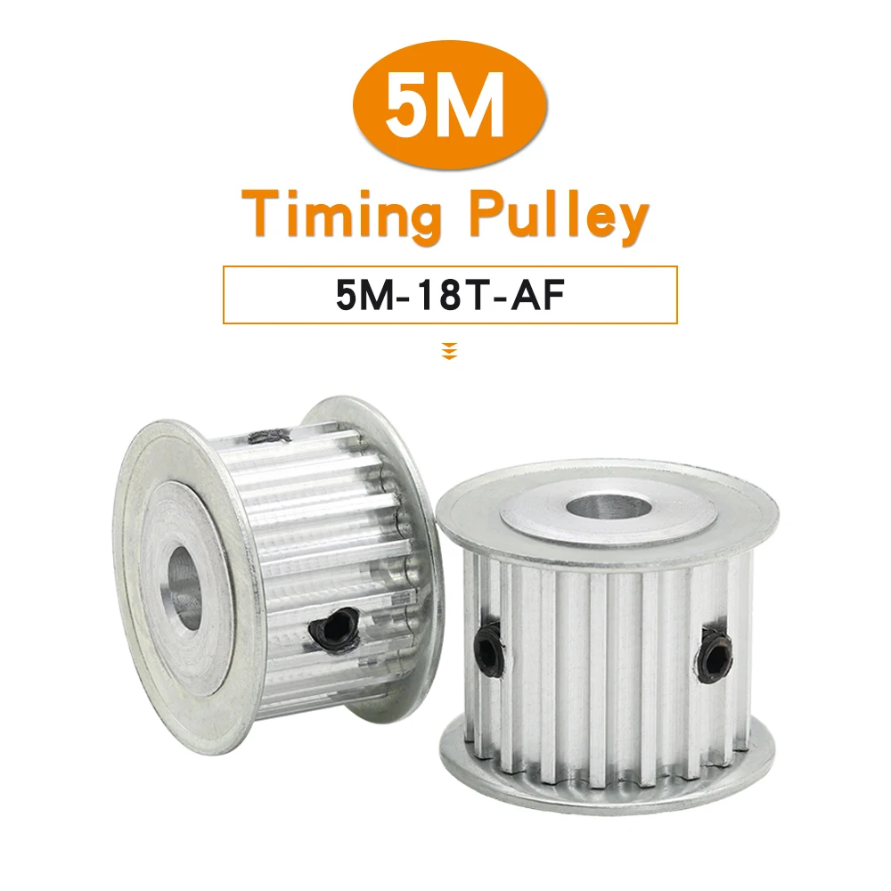 5M-18T Belt Pulley Bore Size 5/6/6.35/8/10/12/12.7/14 mm Aluminium Alloy Pulley Wheel AF Shape For Width 15/20 mm Timing Belt
5M-18T Belt Pulley Bore Size 5/6/6.35/8/10/12/12.7/14 mm Aluminium Alloy Pulley Wheel AF Shape For Width 15/20 mm Timing Belt
