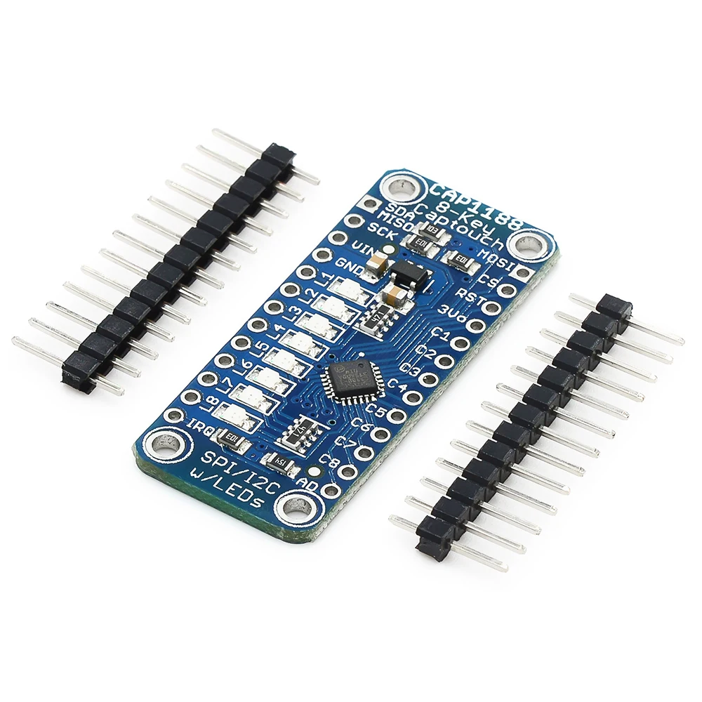 

Емкостный сенсорный модуль CAP1188 с 8 кнопками, 3 в-5 в SPI I2C Captouch светодиодный 8 кнопочных интерфейсов для платы Arduino, для электроники «сделай сам...