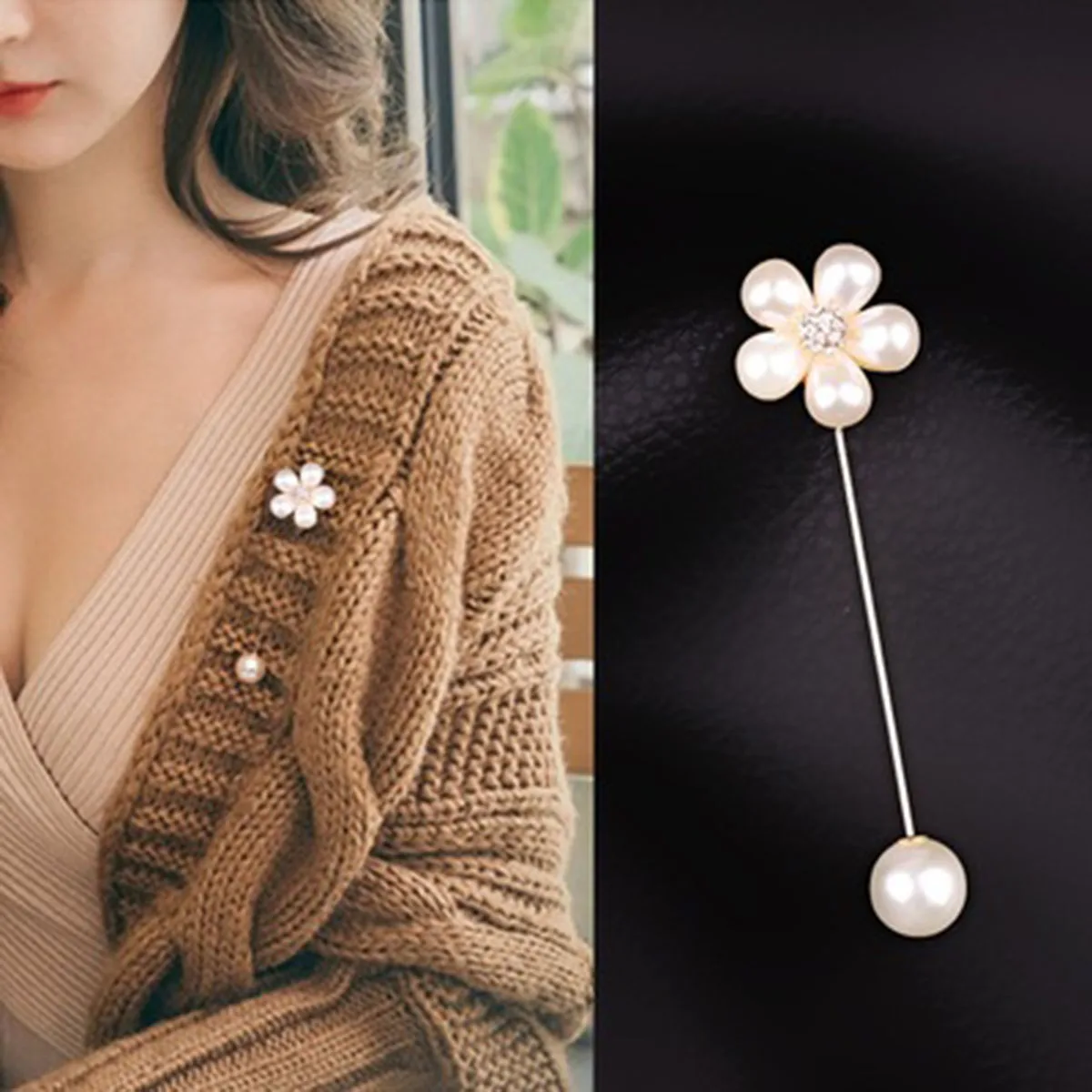 Flower Pearl Brooches Anti-fade Exquisite Elegant V-Pins For Women Sweater Coat Winter Dress Decoration Accessories Fine Jewelry
Flower Pearl Brooches Anti-fade Exquisite Elegant V-Pins For Women Sweater Coat Winter Dress Decoration Accessories Fine Jewelry