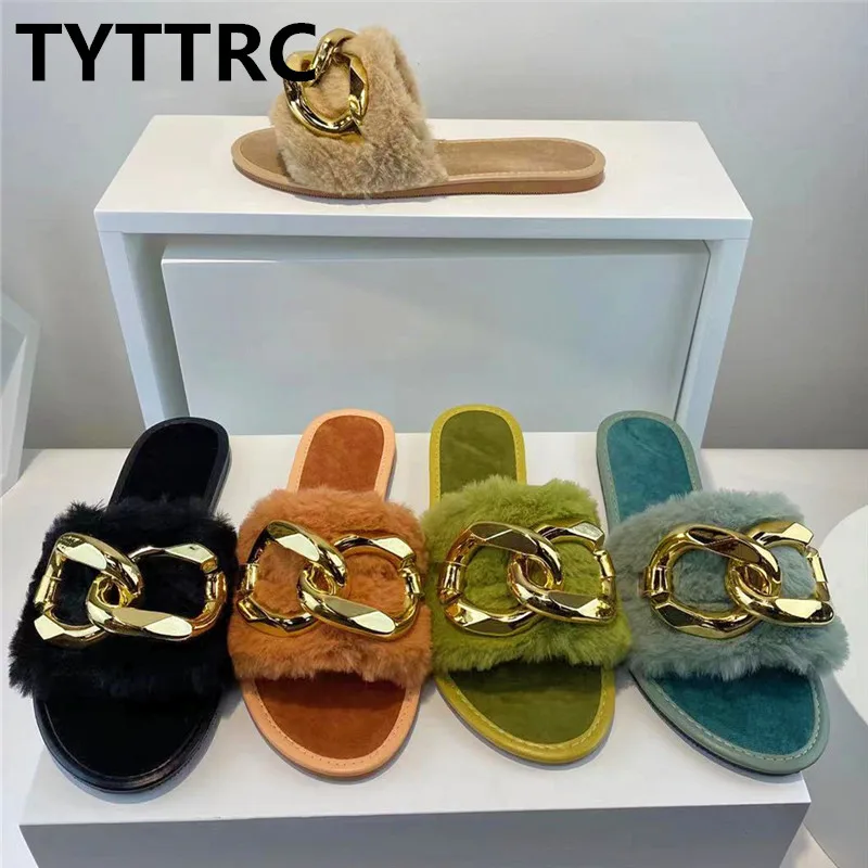 Женские роскошные фирменные туфли с металлической цепочкой, плюшевые слипоны мюли, меховые тапочки, осенне-зимняя теплая Женская Уличная о...
Женские роскошные фирменные туфли с металлической цепочкой, плюшевые слипоны мюли, меховые тапочки, осенне-зимняя теплая Женская Уличная о...