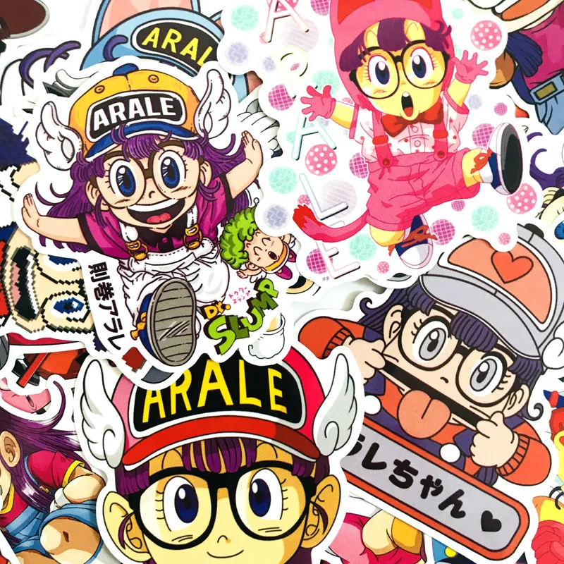 TD ZW 24Pcs Dr. Slump/Alrale Girl Stickers For Snowboard Laptop Luggage Car Fridge DIY Styling Vinyl Home Decor Pegatina | Игрушки и