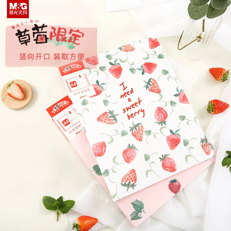 M & G A4 kawaii клубника дисплей книга 40 листов чистая книга файл папка хранения документов для офисных принадлежностей школьная страница
M & G A4 kawaii клубника дисплей книга 40 листов чистая книга файл папка хранения документов для офисных принадлежностей школьная страница