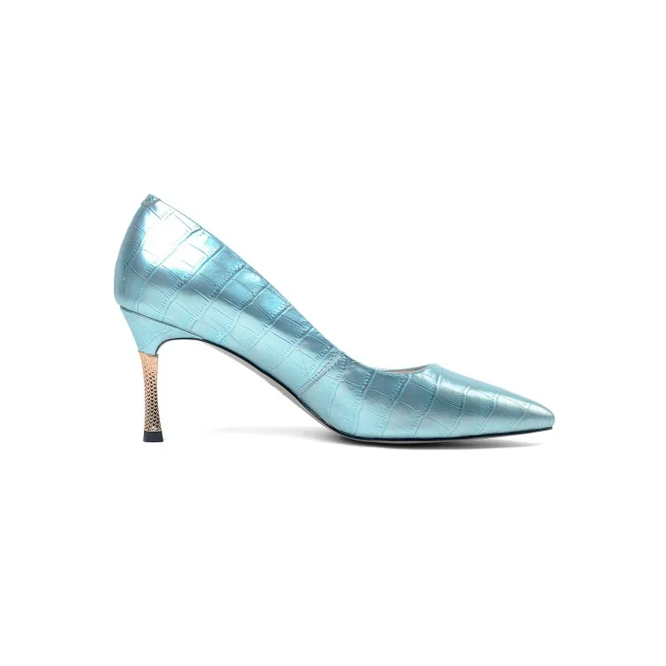 MLJUESE 2020 women pumps autumn spring soft cow leather thin heel pointed toe blue color high heels lady shoes size 43
MLJUESE 2020 women pumps autumn spring soft cow leather thin heel pointed toe blue color high heels lady shoes size 43