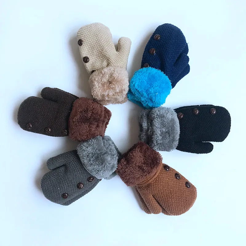 Baby Boys Girls Winter Gloves Full Finger Kids Mittens Warm Acrylic Rope Gloves Children Knitting Solid Button Mittens 2-5Y
Baby Boys Girls Winter Gloves Full Finger Kids Mittens Warm Acrylic Rope Gloves Children Knitting Solid Button Mittens 2-5Y
