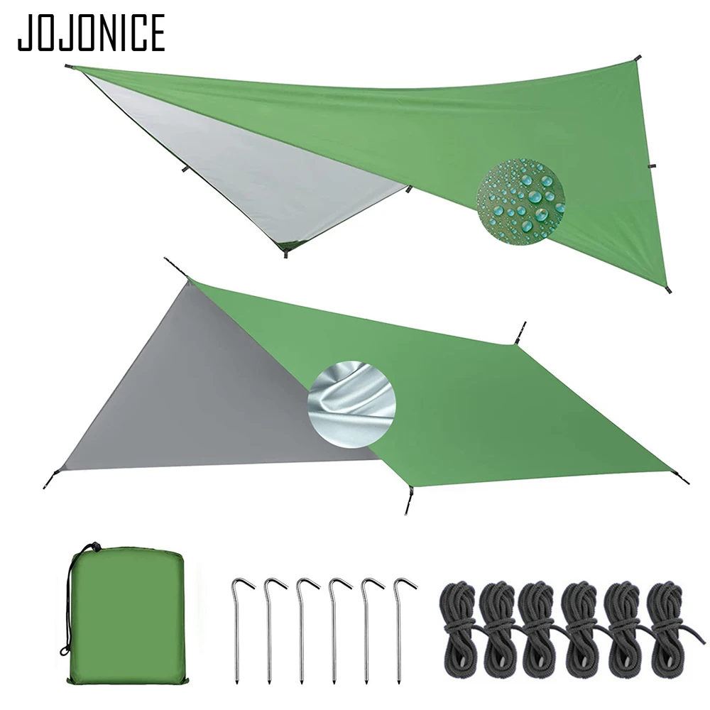 Waterproof Camping Tarp Multifunctional Portable Awning Light Tent Tarp Rain Fly Shelter Sunshade for Hammock Traveling Outdoor
Waterproof Camping Tarp Multifunctional Portable Awning Light Tent Tarp Rain Fly Shelter Sunshade for Hammock Traveling Outdoor