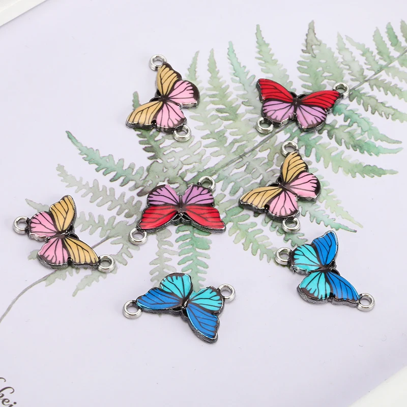 10pcs/set Colorful Enamel Butterfly Alloy Connectors Fashion Necklace Bracelets Charms DIY Jewelry Finding Accessories
10pcs/set Colorful Enamel Butterfly Alloy Connectors Fashion Necklace Bracelets Charms DIY Jewelry Finding Accessories