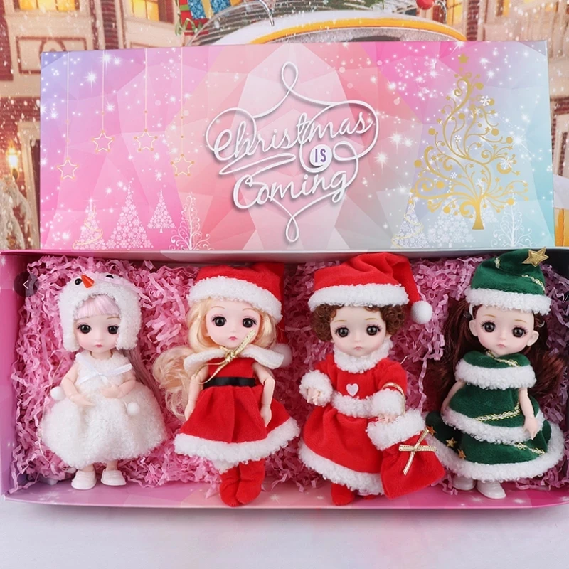 4pc 16cm Bjd Doll Toy 13 Movable Jointed Girls Dress Up Dolls Toy Christmas Suit Cute Mini Bjd Doll Fashion Christmas Style Gift
4pc 16cm Bjd Doll Toy 13 Movable Jointed Girls Dress Up Dolls Toy Christmas Suit Cute Mini Bjd Doll Fashion Christmas Style Gift