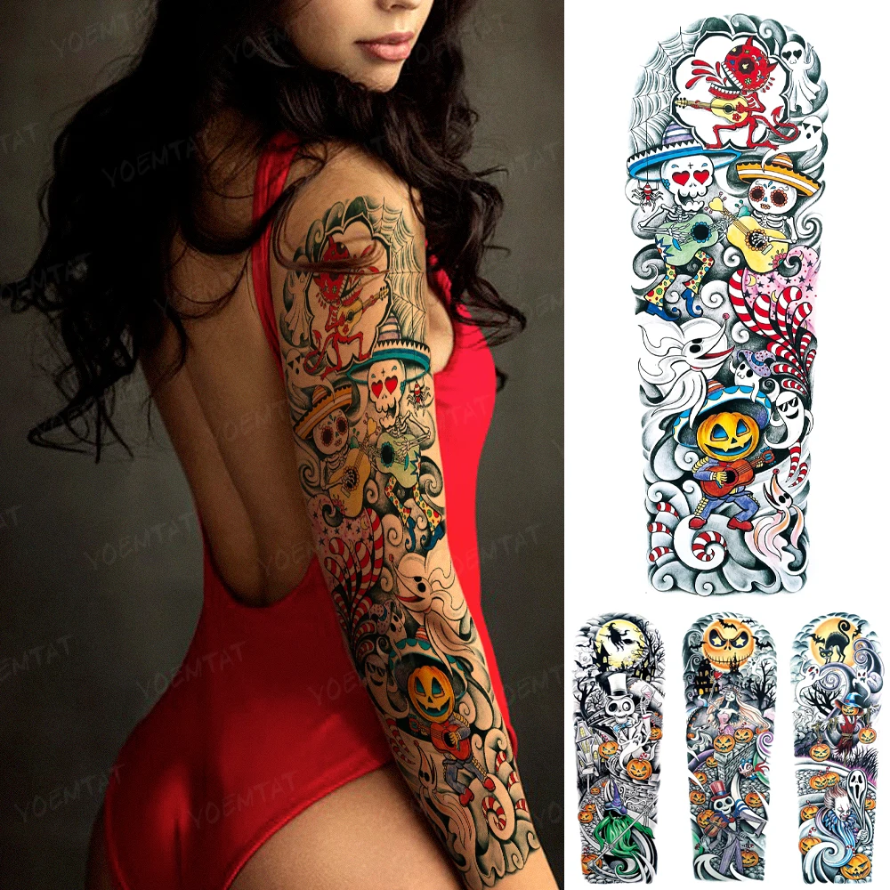 Large Sleeve Tattoo Arm Waterproof Temporary Tattoo Sticker Zombie Revenant Music Festival Party Flash Tattoo Body Art Man Woman
Large Sleeve Tattoo Arm Waterproof Temporary Tattoo Sticker Zombie Revenant Music Festival Party Flash Tattoo Body Art Man Woman
