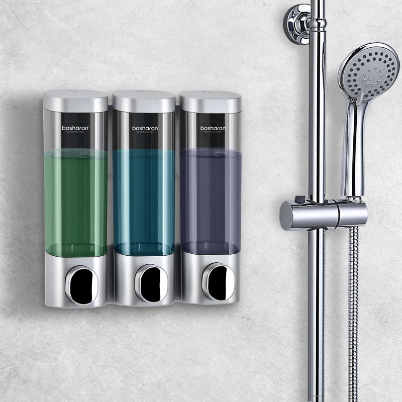 Soap Dispenser Wall Mounted Shampoo Bottles Triple Detergent Shower Gel Dispensers 300ml Plastic Home Hotel Bathroom Accessories
Soap Dispenser Wall Mounted Shampoo Bottles Triple Detergent Shower Gel Dispensers 300ml Plastic Home Hotel Bathroom Accessories