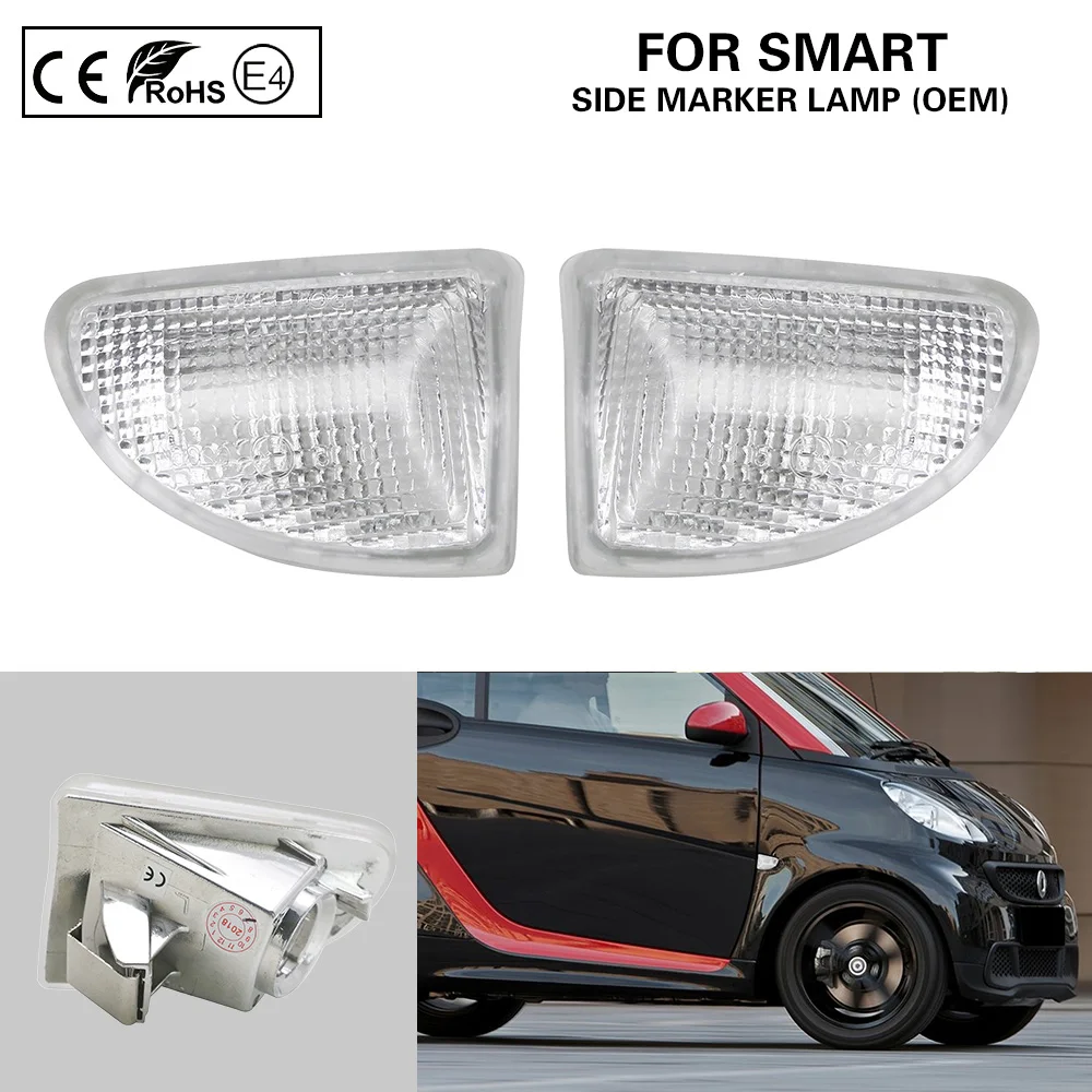2X для Smart Fortwo 451 MK1 и MK2 2007 2008 2009 2010 2011 2012 2013 2014 2015, боковые габаритные огни поворотников от производителя 
2X для Smart Fortwo 451 MK1 и MK2 2007 2008 2009 2010 2011 2012 2013 2014 2015, боковые габаритные огни поворотников от производителя