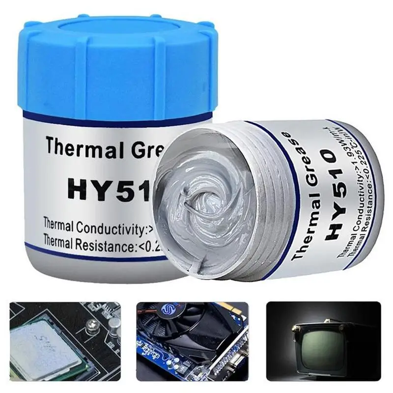 HY510 10g Thermal Conductive Paste Half Bottle Gray Chipset Notebook Cooling CPU Thermal Grease
HY510 10g Thermal Conductive Paste Half Bottle Gray Chipset Notebook Cooling CPU Thermal Grease
