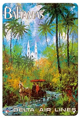 Bahamas - Delta Air Lines Airline by Jack Laycox c.1970s - Vintage Metal Tin Sign
Bahamas - Delta Air Lines Airline by Jack Laycox c.1970s - Vintage Metal Tin Sign