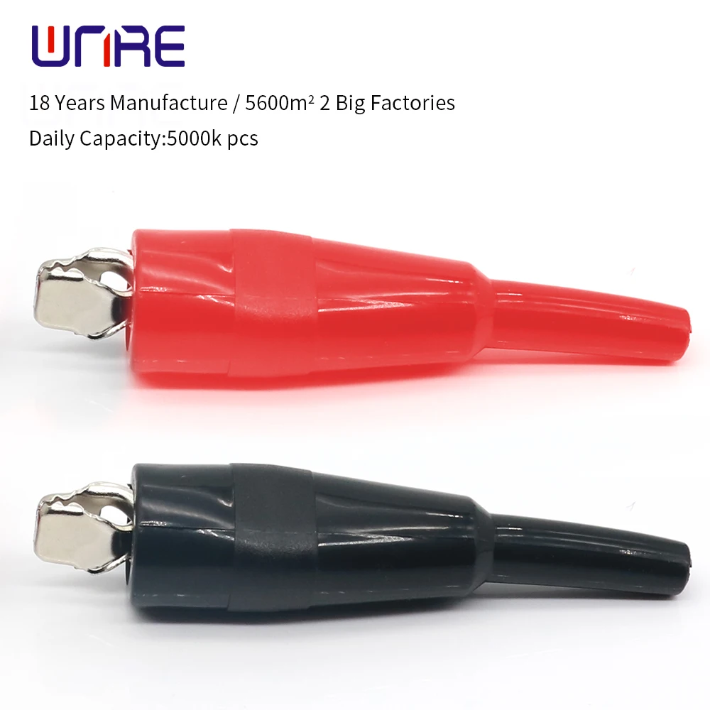 1pcs 88MM Metal Alligator Clip 2729 Crocodile Electrical Clamp Testing Probe Meter Black Red with Plastic Boot Car Auto Battery
1pcs 88MM Metal Alligator Clip 2729 Crocodile Electrical Clamp Testing Probe Meter Black Red with Plastic Boot Car Auto Battery