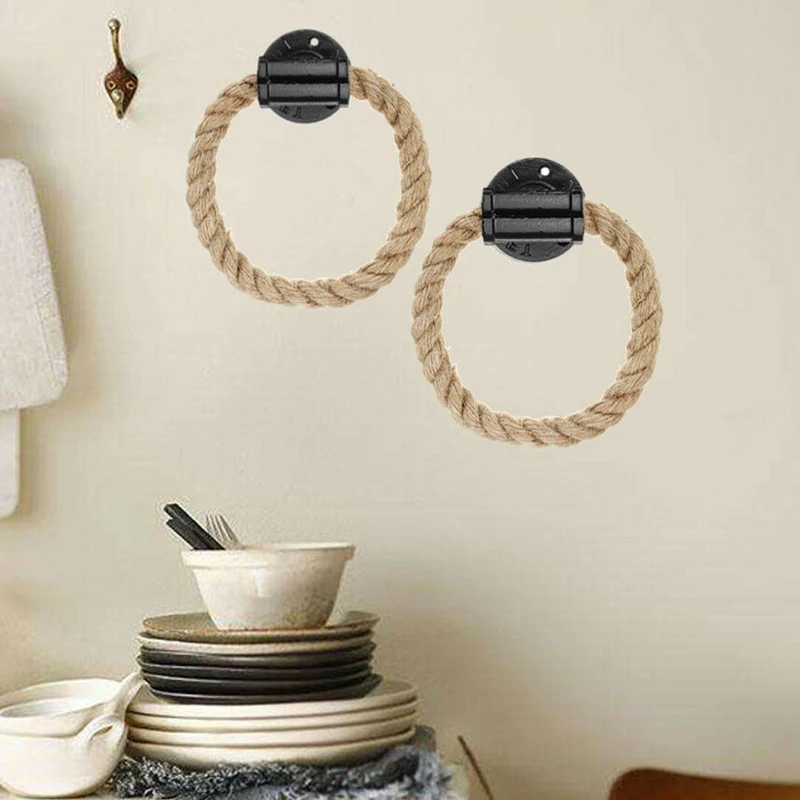 Vintage Towel Rack Ring Industrial Style Wall Mount Towel Holder Iron Pipe Hemp Rope Bathroom Toilet Home Hotels Decoration
Vintage Towel Rack Ring Industrial Style Wall Mount Towel Holder Iron Pipe Hemp Rope Bathroom Toilet Home Hotels Decoration
