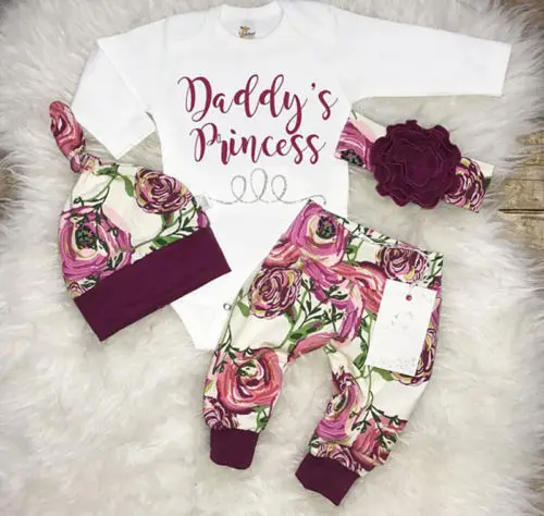 3pcs Newborn Baby Girls clothes set letter long sleeve Romper+ Floral Pants+Hat Outfits Set Clothes
3pcs Newborn Baby Girls clothes set letter long sleeve Romper+ Floral Pants+Hat Outfits Set Clothes