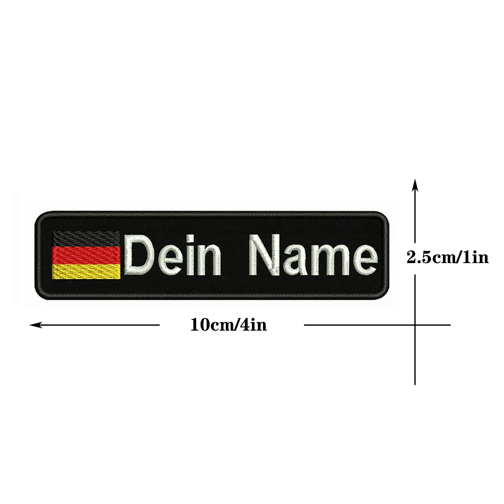 Вышитый Флаг Германии y 10x2 5 см пользовательское имя заплатка с текстом нашивки в