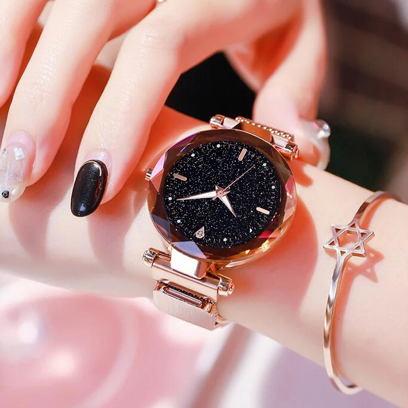 Fashion Women Starry Sky Magnet Watch Ladies Rhinestone Quartz Watch Students Best Gift Casual Waterproof Watch Female Clock
Fashion Women Starry Sky Magnet Watch Ladies Rhinestone Quartz Watch Students Best Gift Casual Waterproof Watch Female Clock