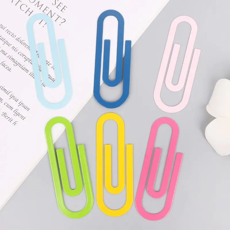 2 Pcs Cute Big Metal Paper Clip Bookmark Page Clips Photos Tickets Paperclip Office School Supplies Stationery
2 Pcs Cute Big Metal Paper Clip Bookmark Page Clips Photos Tickets Paperclip Office School Supplies Stationery
