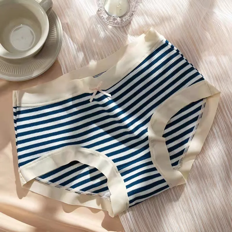 Cotton Panties Sexy Stripe Panty Briefs Mid Rise Bow Women Underwear Lingerie for Female Underpants Lingerie
Cotton Panties Sexy Stripe Panty Briefs Mid Rise Bow Women Underwear Lingerie for Female Underpants Lingerie