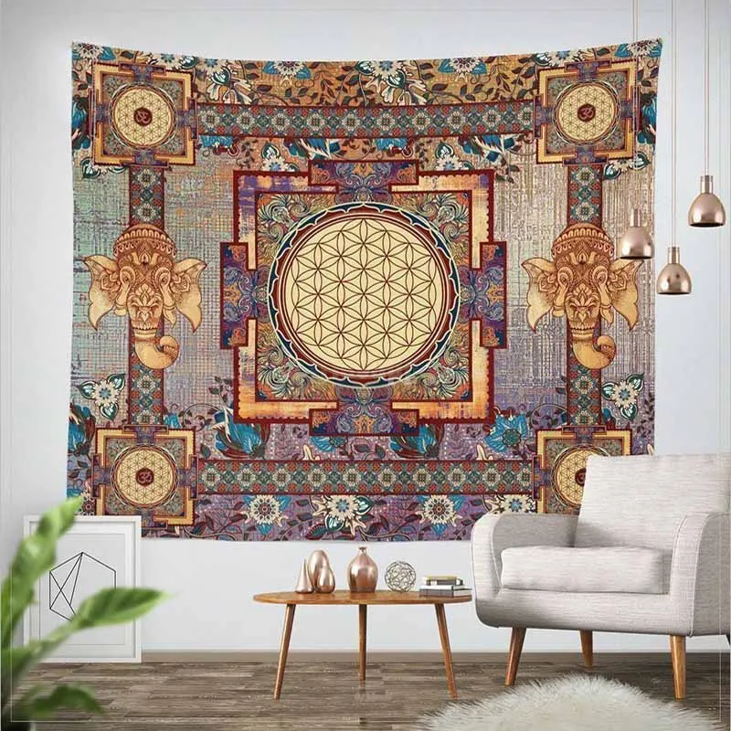 Classical Elephant Mandala Tapestry Wall Hanging Bohemian Flowers Home Decorative Wall Tapestry Bedspread Sofa Cover
Classical Elephant Mandala Tapestry Wall Hanging Bohemian Flowers Home Decorative Wall Tapestry Bedspread Sofa Cover