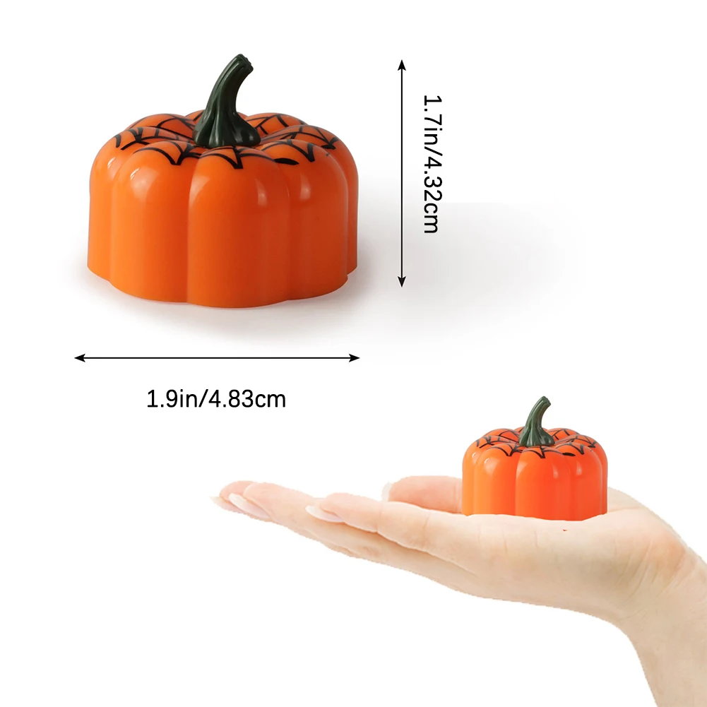 Pumpkin Light LED Battery Tea Lights Flameless Halloween Pumpkin Candles Orange 12PCS Festival Party Bar Decor Supplies
Pumpkin Light LED Battery Tea Lights Flameless Halloween Pumpkin Candles Orange 12PCS Festival Party Bar Decor Supplies